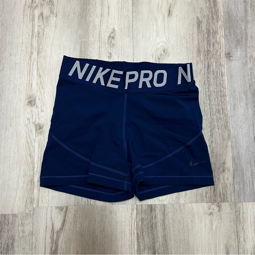 Blue Nike Pro Shorts